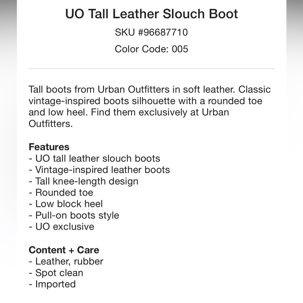 Urban Outfitters Slouch Tall Yellow Leather Heeled Boots Sz 7 or 7.5 - Picture 15 of 15